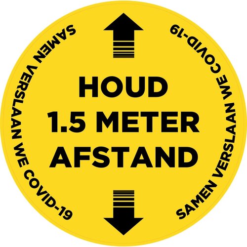 Houd 1,5 meter afstand