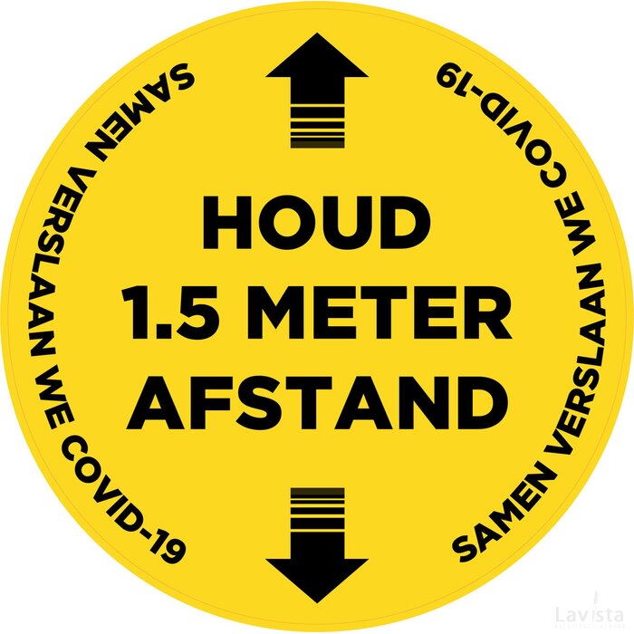 Houd 1,5 meter afstand